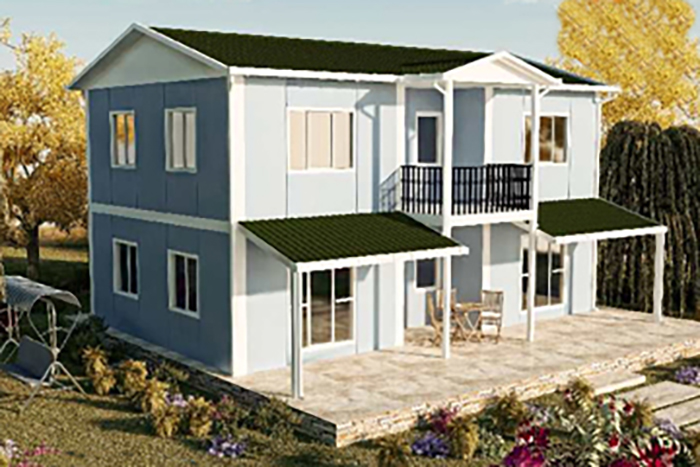 158 Metrekare İki Katlı Prefabrik Ev